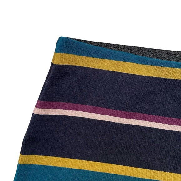 Ann Taylor Factory Petite Striped Pencil Skirt Navy Multicolor 2P - Picture 2 of 10